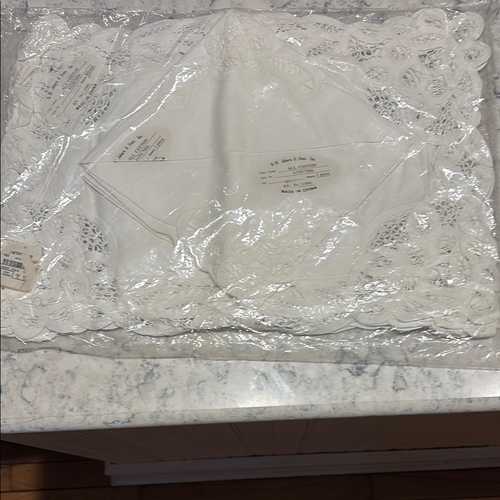 Elegant White Lace Placemats